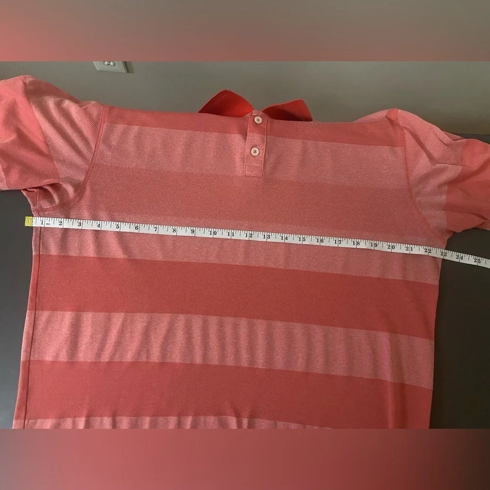 Devereux Striped Polo Golf Shirt Mens Large.in Excellent Condition